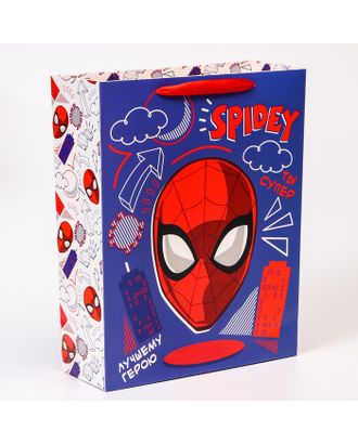 Пакет подарочный "Поздравляю!", Человек-паук, 31х40х11,5 см арт. СМЛ-200200-1-СМЛ0007153495