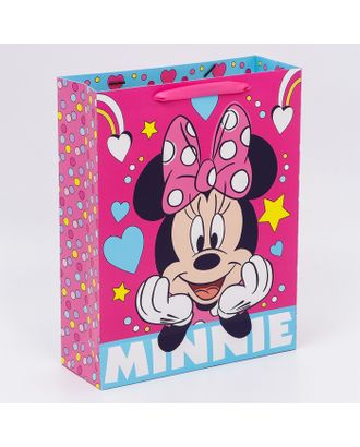 Пакет подарочный "Minnie", Минни Маус, 31х40х11,5 см арт. СМЛ-214564-1-СМЛ0007153510