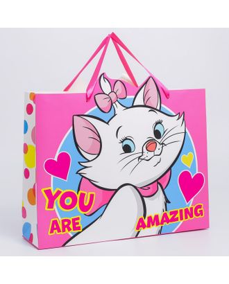 Пакет подарочный "You are amazing", Коты-аристократы, 40х31х11,5 см арт. СМЛ-220715-1-СМЛ0007153516