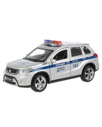 Машина металл. "Suzuki Vitara полиция", 12 см, двери, багаж, цвет  серебр VITARA-12POL-SR арт. СМЛ-161548-1-СМЛ0007154179