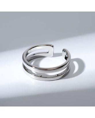 Кольцо "Грация" , цвет серебро, безразмерное арт. СМЛ-223506-1-СМЛ0007154746