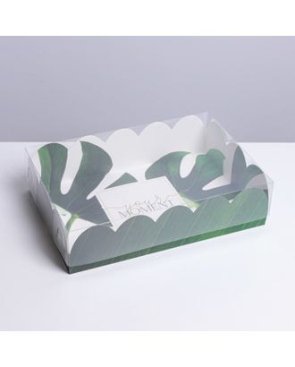 Коробка для кондитерских изделий с PVC крышкой «Эко», 20 × 30 × 8 см арт. СМЛ-192114-1-СМЛ0007155207