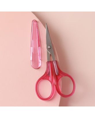 Ножницы для рукоделия, с защитным колпачком, 10 см, цвет розовый арт. СМЛ-209674-1-СМЛ0007159473