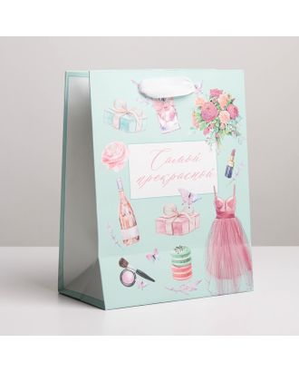 Пакет ламинированный вертикальный «Розовая нежность», MS 18 × 23 × 10 см арт. СМЛ-213473-1-СМЛ0007164765