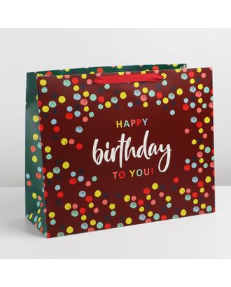 Пакет ламинированный вертикальный «С днем рождения», XL 49 × 40 × 19 см арт. СМЛ-230452-1-СМЛ0007164813