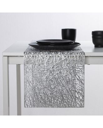 Дорожка на стол Доляна «Паутинка», 30×150 см, цвет серебро арт. СМЛ-225843-1-СМЛ0007167233