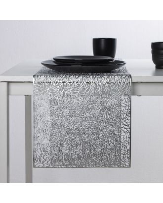 Дорожка на стол Доляна «Манифик», 30×150 см, цвет серебро арт. СМЛ-225845-1-СМЛ0007167237