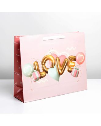 Пакет ламинированный «С любовью», L 40 × 31 × 11,5 см арт. СМЛ-200692-1-СМЛ0007183906