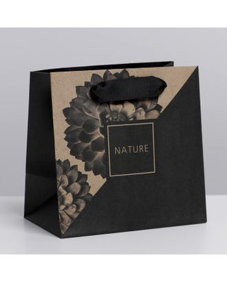 Пакет крафтовый квадратный Nature, 14 × 14 × 9 см арт. СМЛ-220845-1-СМЛ0007183907