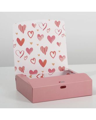 Коробка складная двухсторонняя «Коробка», 20 × 18 × 5 см арт. СМЛ-187952-1-СМЛ0007293430