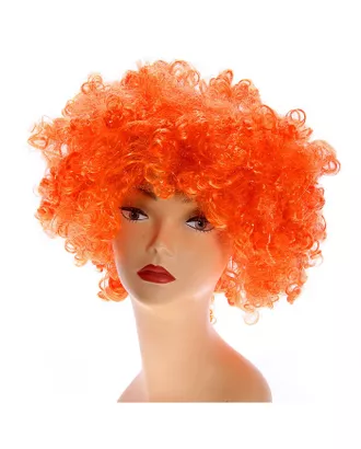 Купить Головные уборы Карнавальный парик «Объём», цвет оранжевый, 120 г арт. СМЛ-102196-1-СМЛ0000729896 оптом в Казахстане