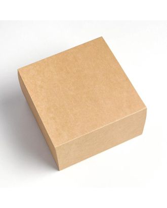 Коробка складная крафтовая 14 х 14 х 8 см арт. СМЛ-187079-1-СМЛ0007302880