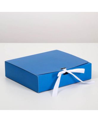 Коробка складная «Синяя», 20 х 18 х 5 см арт. СМЛ-187948-1-СМЛ0007303214