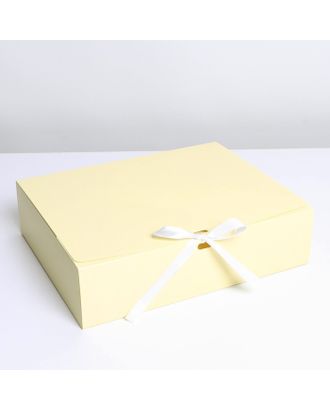 Коробка складная «Желтая», 20 х 18 х 5 см арт. СМЛ-188706-3-СМЛ0007303229