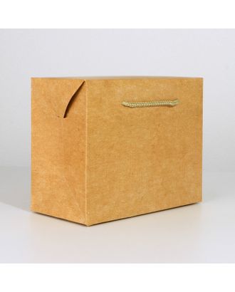 Пакет—коробка «Крафтовый», 23 × 18 × 11 см арт. СМЛ-223320-1-СМЛ0007303847