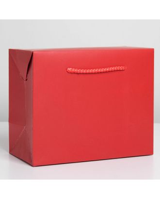 Пакет—коробка «Красный», 23 × 18 × 11 см арт. СМЛ-222861-1-СМЛ0007303853