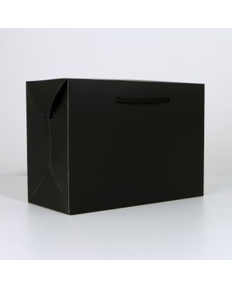 Пакет—коробка «Чёрный», 23 × 18 × 11 см арт. СМЛ-223321-1-СМЛ0007303854