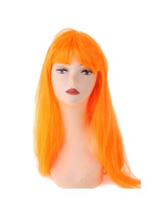 Карнавальный парик, длинные прямые волосы, цвет оранжевый, 120 г арт. СМЛ-102210-1-СМЛ0000730870