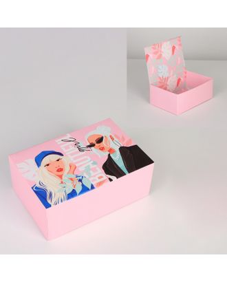 Коробка сборная двухсторонняя «GIRLS», 18 × 12 × 8 см арт. СМЛ-201779-1-СМЛ0007323083