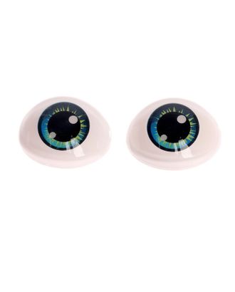 Глаза, набор 4 шт, размер 1 шт 19,3*26 мм, цвет голубой арт. СМЛ-199590-1-СМЛ0007337984