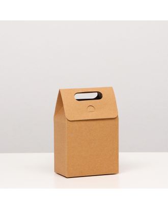 Коробка-пакет с ручкой, крафт, 15 х 10 х 6 см арт. СМЛ-201006-1-СМЛ0007347999