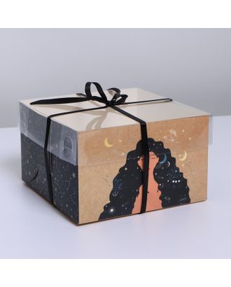 Коробка для капкейка «Медитация», 16 × 16 × 10 см арт. СМЛ-200143-1-СМЛ0007353555