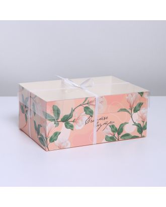 Коробка для капкейка «Счастье внутри», 23 × 16 × 10 см арт. СМЛ-200145-1-СМЛ0007353565