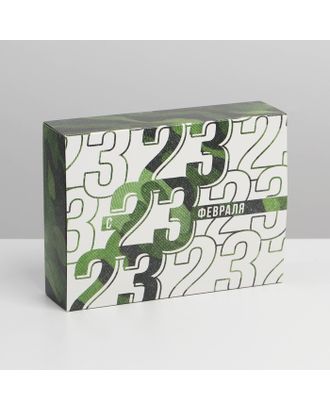 Коробка для сладостей «23 февраля», 20 × 15 × 5 см арт. СМЛ-216702-1-СМЛ0007360609