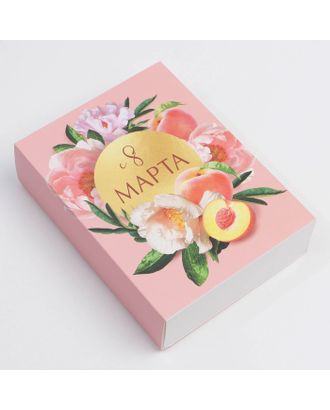 Коробка для сладостей «С 8 марта», 20 × 15 × 5 см арт. СМЛ-218355-1-СМЛ0007360612
