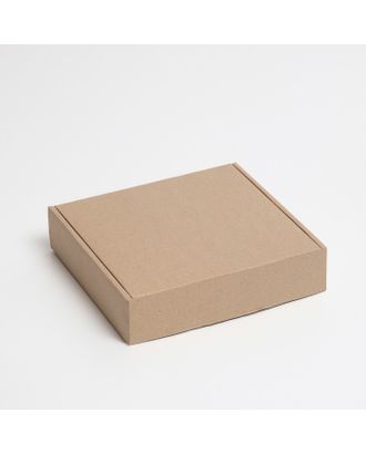 Коробка самосборная, бурая, 20 х 18 х 5 см арт. СМЛ-194565-1-СМЛ0007370799