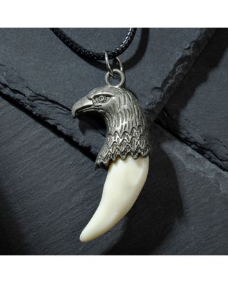 Кулон унисекс "Коготь орла",цвет белый в серебре, 45 см арт. СМЛ-231453-1-СМЛ0007393128