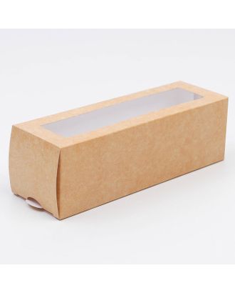 Коробка для макарун  «Крафт», 5.5 × 18 × 5.5 см арт. СМЛ-219767-1-СМЛ0007429288