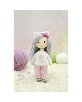 Набор для создания куклы из фетра "Девочка - котёнок" ЗВ-1 арт. СМЛ-187307-1-СМЛ0007440338
