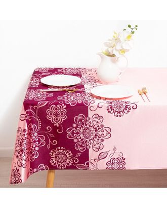 Скатерть Розовый фламинго 140*210 см, трикот, 100% п/э арт. СМЛ-190266-2-СМЛ0007442638