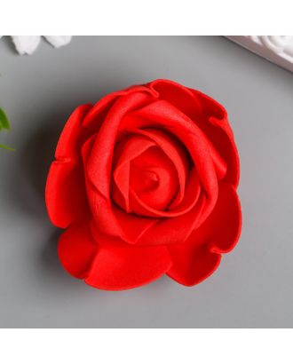 Декор для творчества "Красная роза с защипами на лепестках" d=8 см арт. СМЛ-224737-1-СМЛ0007459464