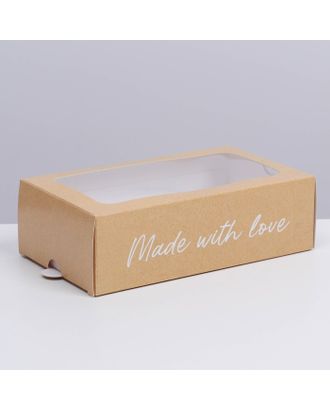 Коробка складная Made with love 18 х 10,5 х 5,5 см арт. СМЛ-215436-1-СМЛ0007470724