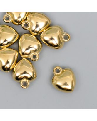 Подвеска ""Сердце"", цвет золото 12х15 мм арт. СМЛ-221257-1-СМЛ0007475213