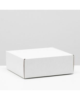 Коробка самосборная, белая, 26 х 24 х 10 см, арт. СМЛ-220738-1-СМЛ0007511004