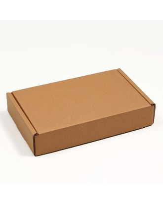 Коробка самосборная, бурая, 26,5 x 16,5 x 5 см, арт. СМЛ-223523-1-СМЛ0007533737
