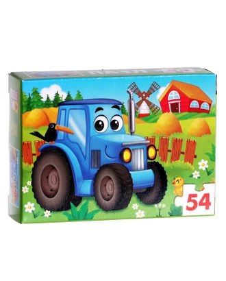Пазл детский "Весёлый трактор", 54 элемента арт. СМЛ-224920-1-СМЛ0007548953