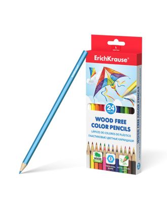 Пластиковые цветные карандаши 24 цвета, ErichKrause, шестигранные арт. СМЛ-195965-1-СМЛ0007557369