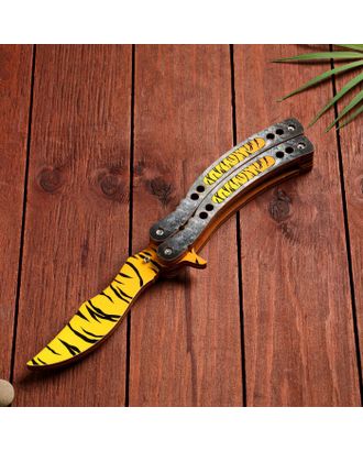Сувенир деревянный "Нож Бабочка" тигровый арт. СМЛ-202706-1-СМЛ0007560859