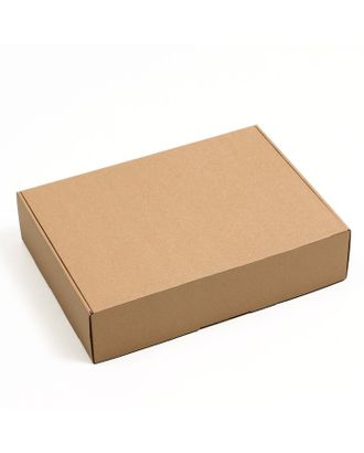 Коробка самосборная, бурая, 38 х 28 х 9 см, арт. СМЛ-222291-1-СМЛ0007574555