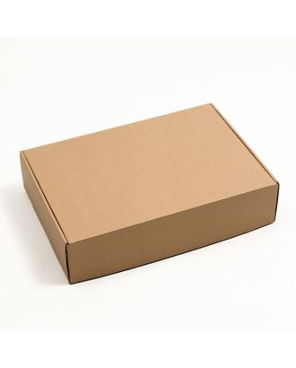 Коробка самосборная, бурая, 36,5 х 25,5 х 9 см, арт. СМЛ-222292-1-СМЛ0007574556