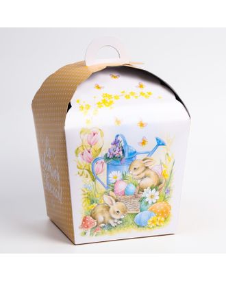 Пасхальная коробочка "Кролики в саду", 17 х 17 х 26 см арт. СМЛ-216531-1-СМЛ0007575799