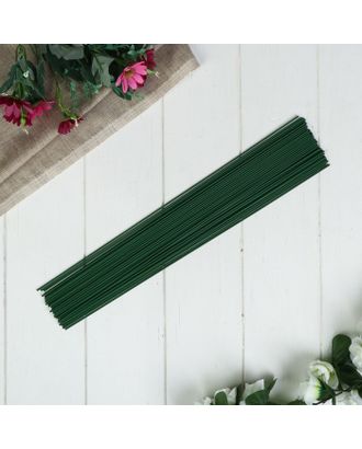 Проволока для изготовления искусственных цветов "Зелёная" длина 40 см сечение 0,2 см арт. СМЛ-29485-1-СМЛ0759235