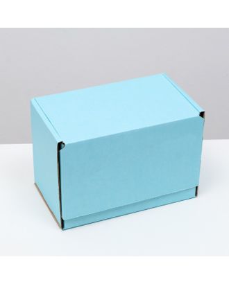 Коробка самосборная, голубая, 26,5 х 16,5 х 19 см, арт. СМЛ-230369-1-СМЛ0007610337