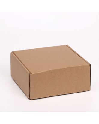 Коробка самосборная, бурая, 18 х 18 х 8 см, арт. СМЛ-221691-1-СМЛ0007620643