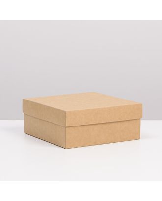 Коробка складная крафтовая 17х17х7 см арт. СМЛ-225448-1-СМЛ0007653788