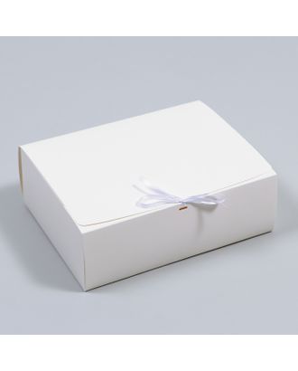 Коробка складная, белая, 27 х 21 х 9 см арт. СМЛ-226120-1-СМЛ0007653874